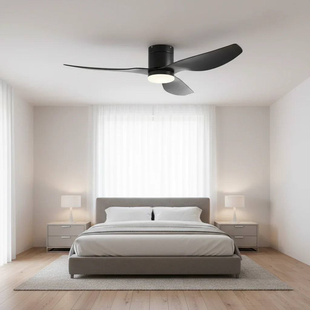 Helios — Ventilateur LED intégrée noir et ABS noir