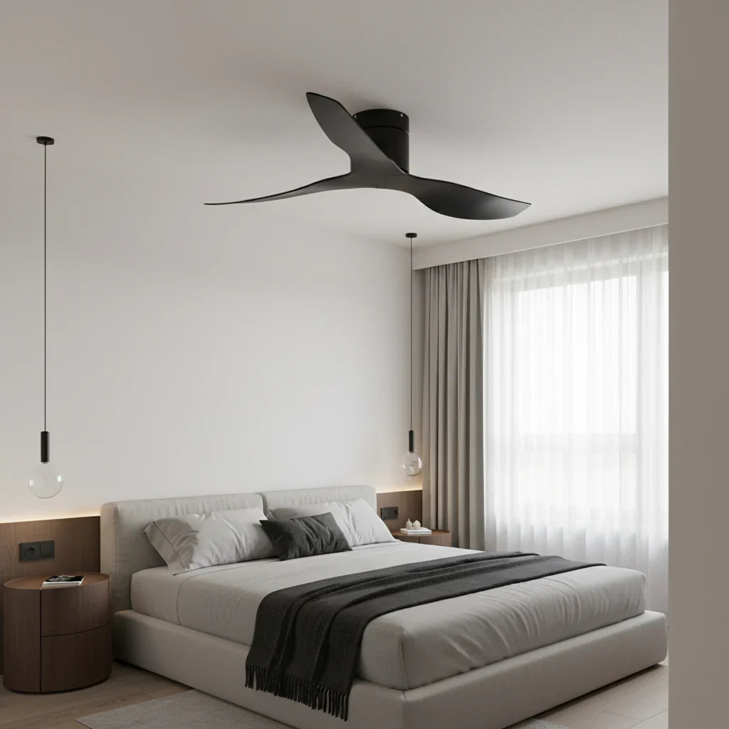 Onyx — Ventilateur ultra-plat noir et ABS noir