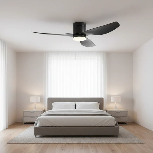 Helios — Ventilateur LED intégrée noir et ABS noir