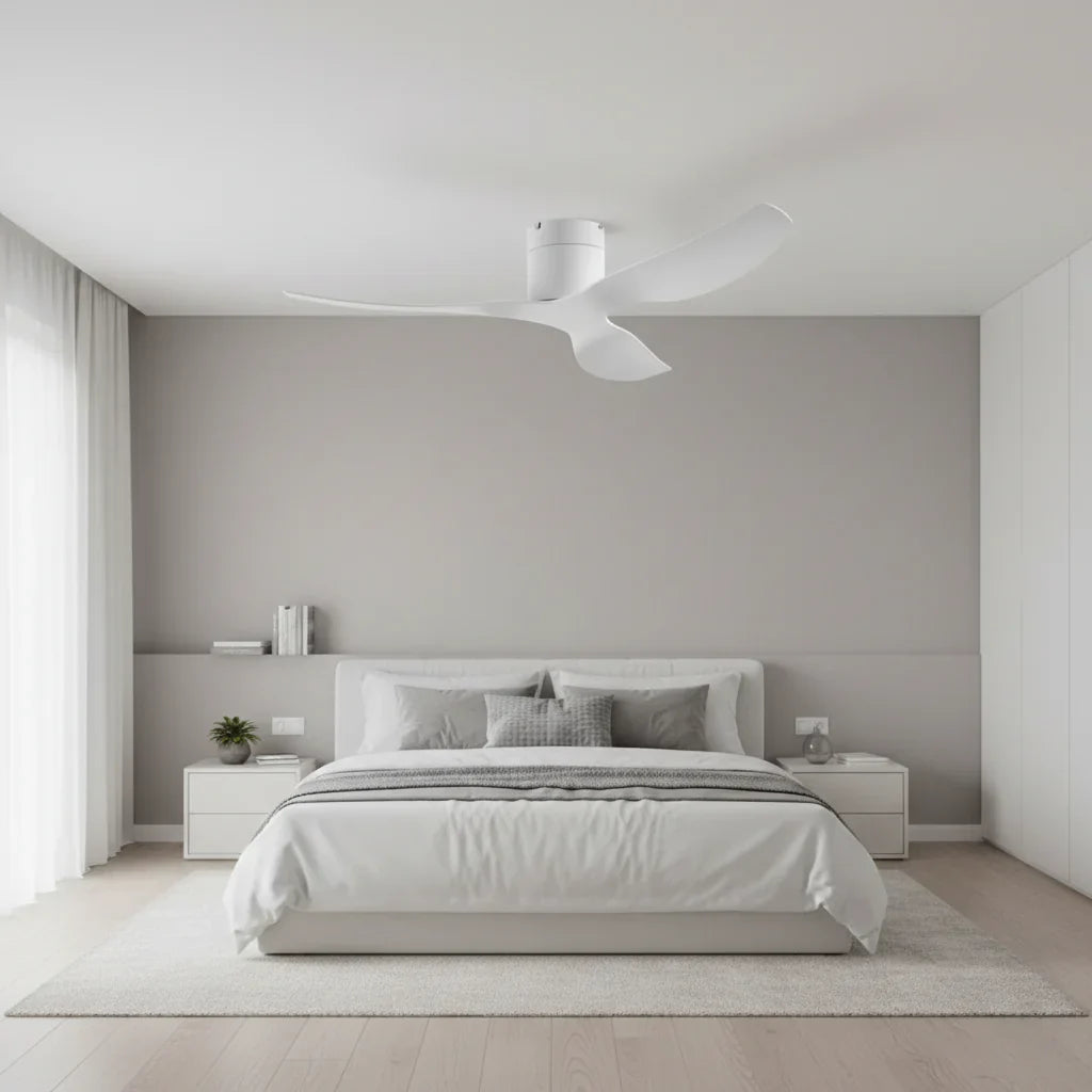 Lumio — Ventilateur ultra-plat blanc et ABS blanc