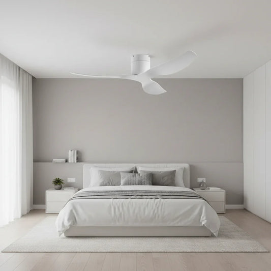 Lumio — Ventilateur ultra-plat blanc et ABS blanc