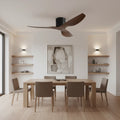 Atlas — Ventilateur ultra-plat noir et bois foncé