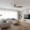 Skadi — Ventilateur bois massif foncé et gris